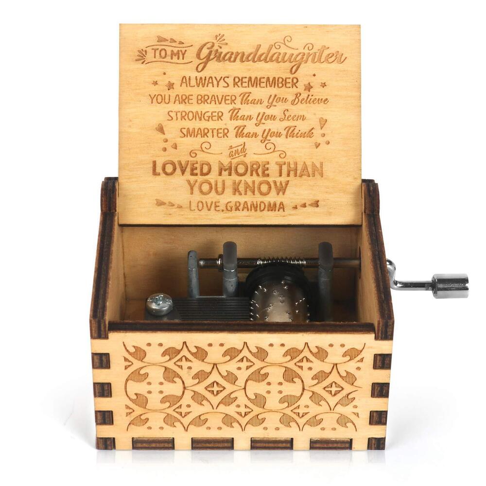7206 Hand Crank Music Box Wood Vintage Musical Box-You are My Sunshine